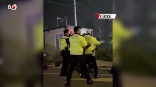 Kaza Sonrası Sürücüler Arasında Kavga Çıktı Polis Araya Girdi