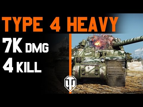World of Tanks - Type 4 Heavy - 7044 Damage - 4 Kill