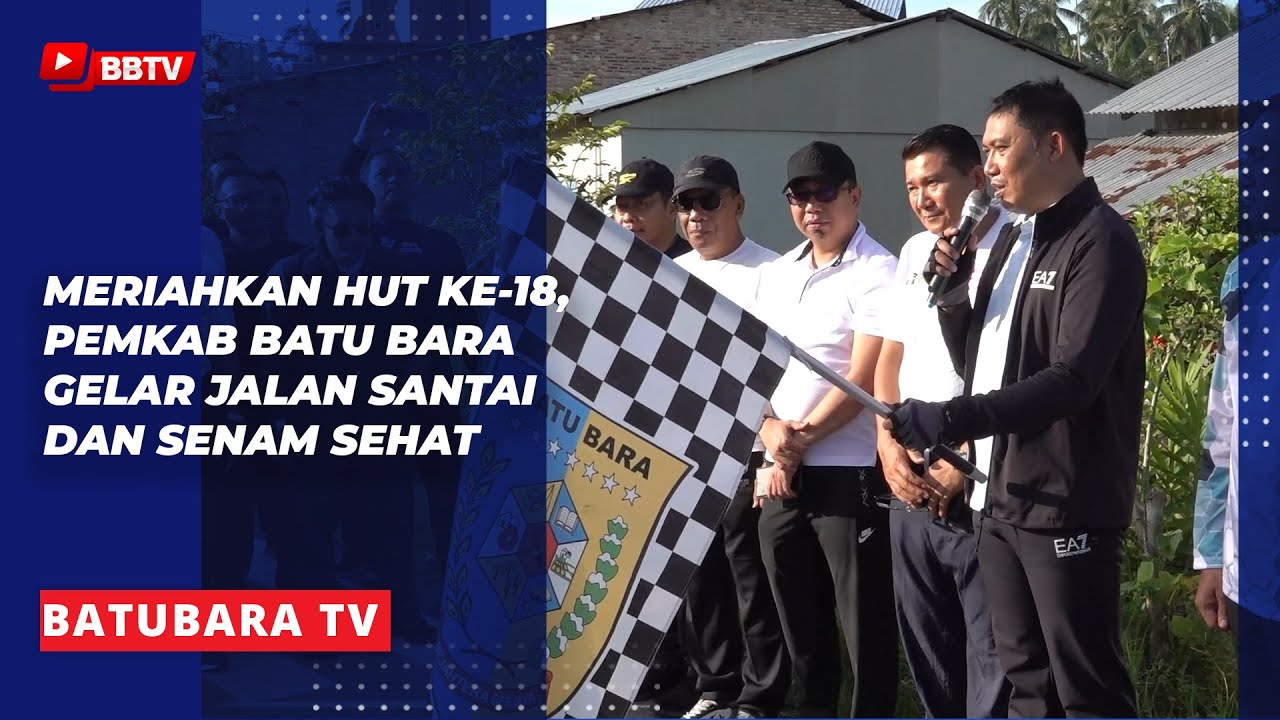 MERIAHKAN HUT KE 18, PEMKAB BATU BARA GELAR JALAN SANTAI DAN SENAM SEHAT