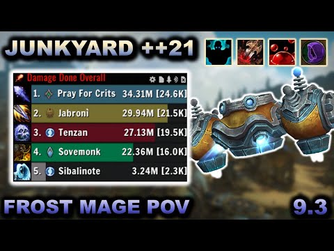 Frost Mage 9.2.5 Season 4 POV - Mechagon Junkyard ++21 Fortified - 5M ZAP BOT DMG
