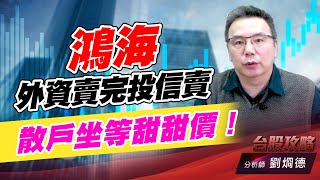 鴻海外資賣完投信賣，散戶坐等甜甜價！｜台股攻略｜劉烱德 (圖)