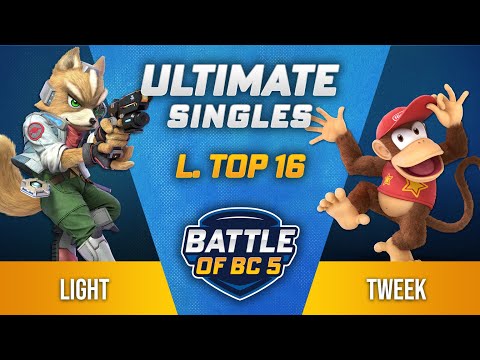 Light (Fox) vs Tweek (Diddy Kong) - Ultimate Singles Losers Top 16 - Battle of BC 5