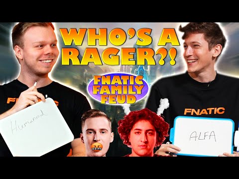 Who's the BIGGEST RAGER?! | Fnatic Family Feud Part 1