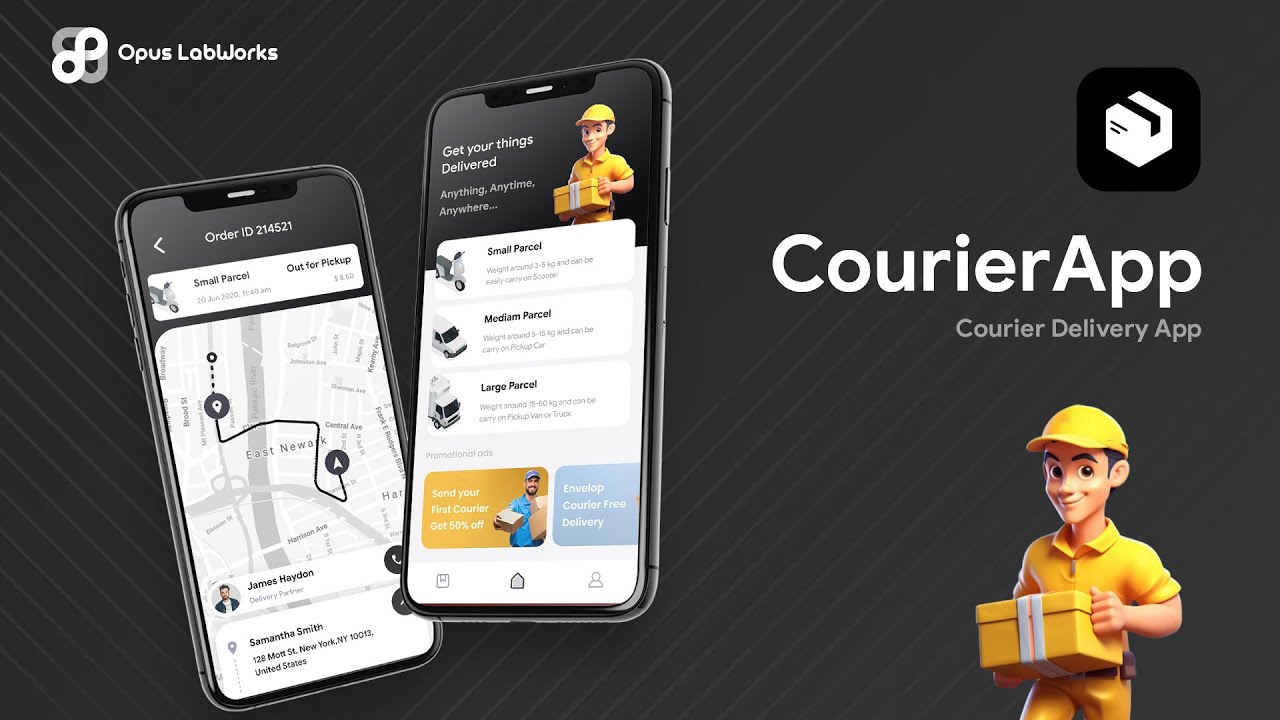 4 App Template| Logistics & Parcel Delivery App | Courier Service App| CourierApp | +91 7672 000 500