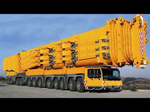 Extremely Powerful Mobile Hydraulic Crane Assembly, Operation & Dismantling. Liebherr LTM 11200