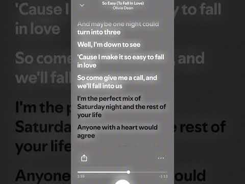 &ldquo;So Easy (To Fall In Love)&rdquo; - Olivia Dean (official lyrics) #fyp #viral #blowup #lyrics #audio #foru
