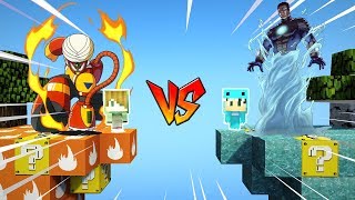 ISLA de FUEGO VS ISLA de AGUA 🔥🌴🌊 MINECRAFT ROLEPLAY ISLA VS ISLA BEBE MILO Y VITA