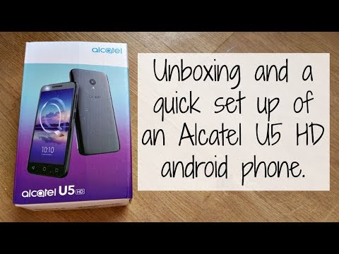 Unboxing an Alcatel U5 HD Android smartphone...