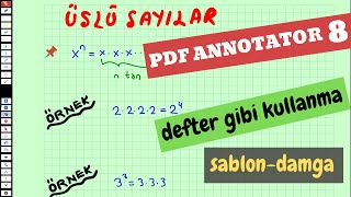 Pdf Annotator Programını Not Defteri gibi kullanmak, kara tahta, yeşil tahta görünümü , dijital not