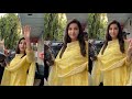 Nora Fatehi Looking Gorgeous In Yellow Salwa Came For Meeting In Mumbai