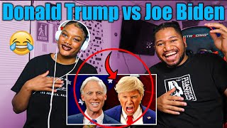 OUR FIRST TIME REACTING TO !| Donald Trump vs Joe Biden. Epic Rap Battles Of History