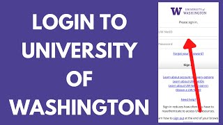 UW Login - How to Sign in to MyUW Account (2023)