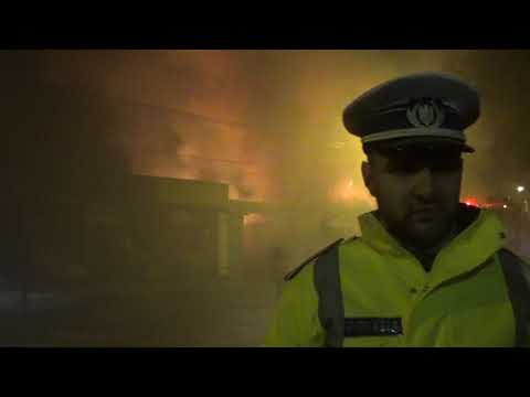 incendiu violent fostul service brânză, municipiul calarasi