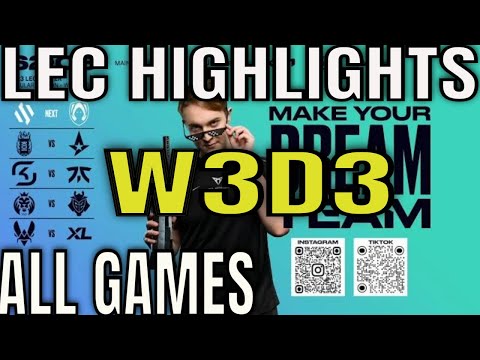LEC Winter 2023 W3D3 Highlights ALL GAMES + Group Draw Show