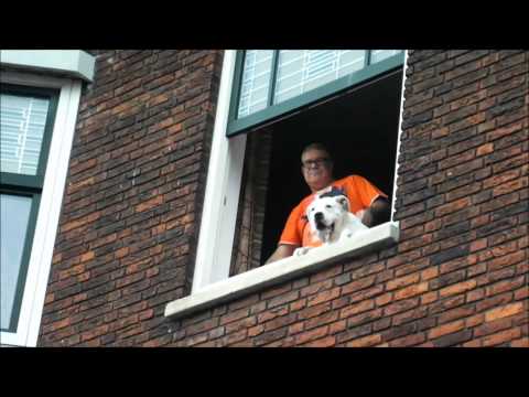 WK Brazilië 2014, Feest op Lorenzplein, Laakkwartier, Den Haag.