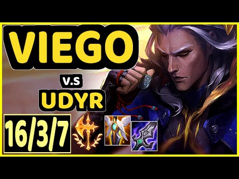 VIEGO vs UDYR - 16/3/7 KDA JUNGLE GAMEPLAY - EUW Ranked MASTER