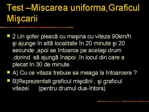 Miscarea uniforma a graficului miscarii
