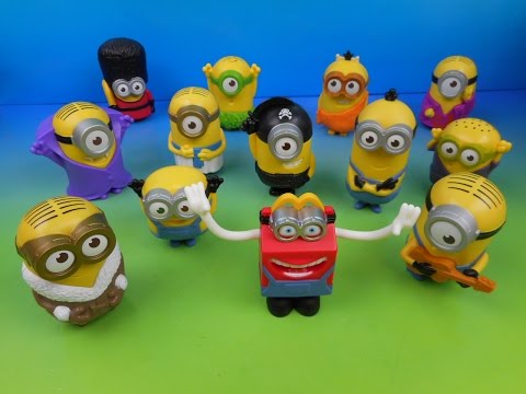 2015 McDONALD'S MINIONS MOVIE SET OF 12 HAPPY MEAL TOY COLLECTION VIDEO REVIEW (USA)