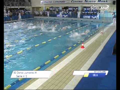 Serie 2 dei 50 Dorso Juniores Maschi -  Meeting di Halloween 8  Trofeo citta' di Rosa'