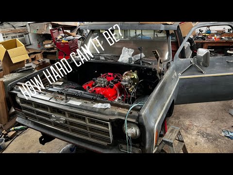 New speedway wiring harness and Autometer Invision dash on the Big Block C10