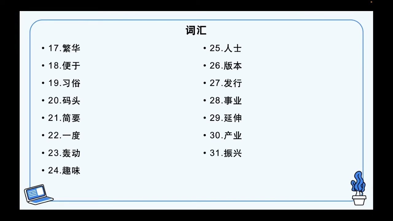 HSK 6 第12课 我们都爱白噪音 We all love white noise课文复习（1）