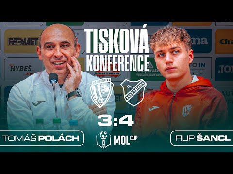 TISKOVÁ KONFERENCE | FK Pardubice - FC Baník Ostrava | Tomáš Polách a Filip Šancl