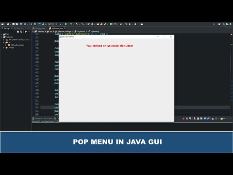 Java GUI Tutorial #49 - Making A Popup Menu in Java GUI