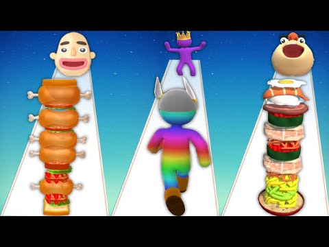 SANDWICH RUNNER vs GIANT RUSH vs NOODLE RUN - Triple Game UPDATED