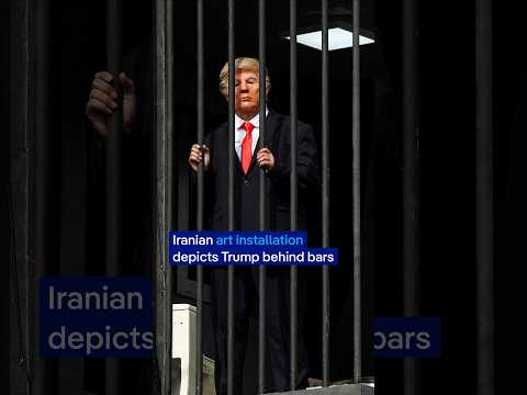 Iranian art installation depicts Trump behind bars | DW News