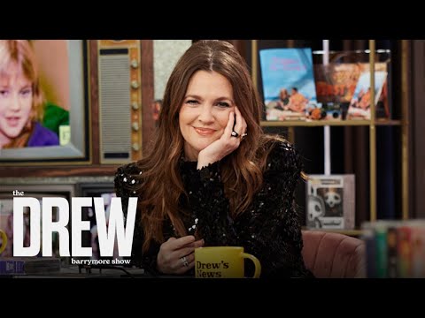 Drew Barrymore Has Emotional Reaction to Surprise Message During 50th Birthday Celebration