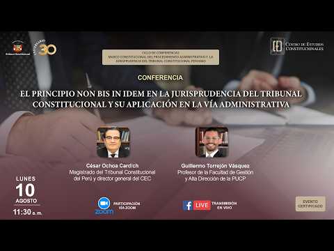 Conferencia sobre el principio non bis in idem en la jurisprudencia del Tribunal Constitucional organizó el CEC del TC, video de YouTube