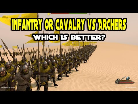 Infantry & Cavalry vs Archers Comparison 1000 Units Mount & Blade 2: Bannerlord