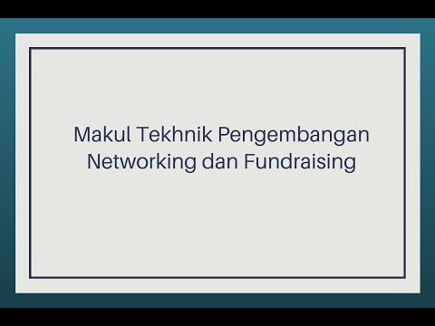 Kuliah TPNF # 9 (Networking and Sponsorship)