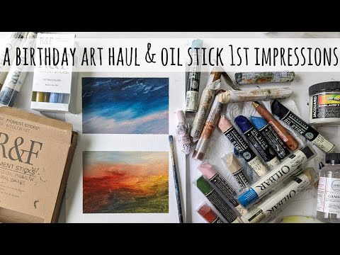 A Birthday Art Haul & Oil Sticks First Impressions: R&F Pigment Sticks, Sennelier & W&N Oilbars