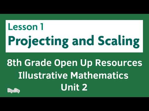 😉 8th Grade, Unit 2 Lesson 1 "Projecting and Scaling" Illustrative Math