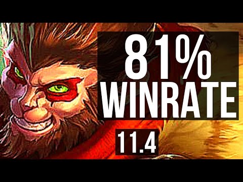 WUKONG vs LUCIAN (TOP) | 81% winrate, 6/1/2 | KR Grandmaster | v11.4