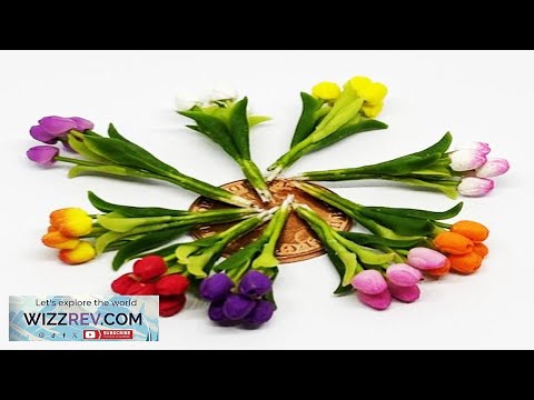 Dolls House Tulip Flowers Bunch Of 5 Handmade 1:12 Scale Miniature ML