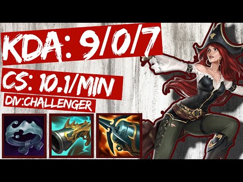 MISS FORTUNE ADC s11 (KDA: 9/0/7) - FULL GAME CHALLENGER REPLAY