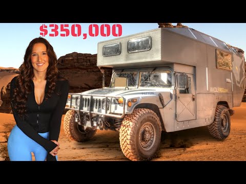 Am I MOVING into a $350,000 HUMVEE TRUCK CAMPER? Full Tour: Living in a 4x4 Off Road HUMMER