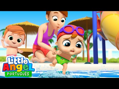 Joãozinho Aprende a Nadar na Piscina! 🏊 | Canal do Joãozinho - Little Angel Português