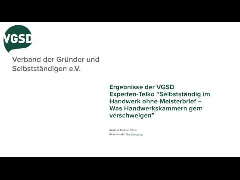 Telko "Selbstständig im Handwerk ohne Meistertitel" – Ausschnitt