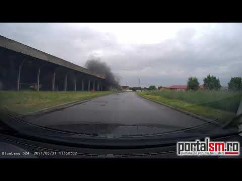 Foc sub stadionul Unio din Satu Mare - 31.05.2021