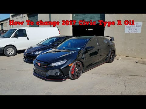 2019 Honda Civic Type R Oil Change. How To Change Oil DIY.