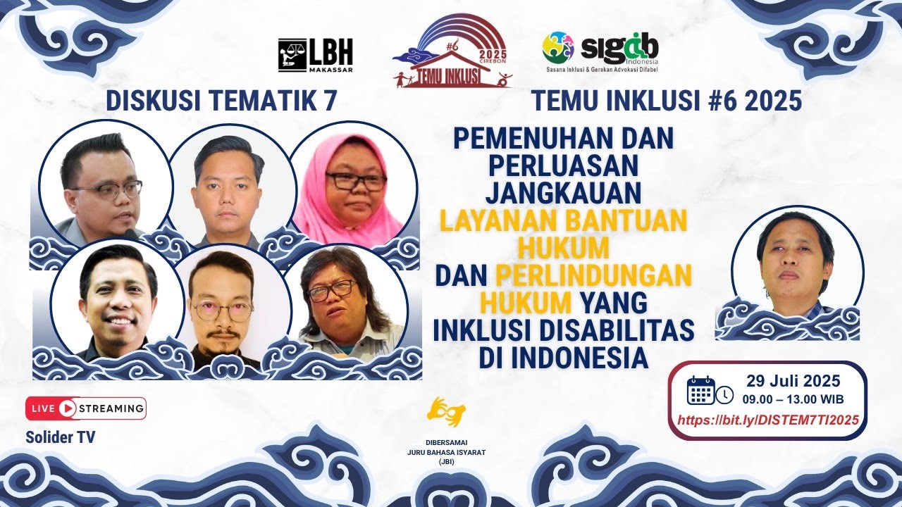 7. 🔴 Pemenuhan dan Perluasan Jangkauan Layanan Bantuan Hukum dan Perlindungan Hukum yang Inklusif