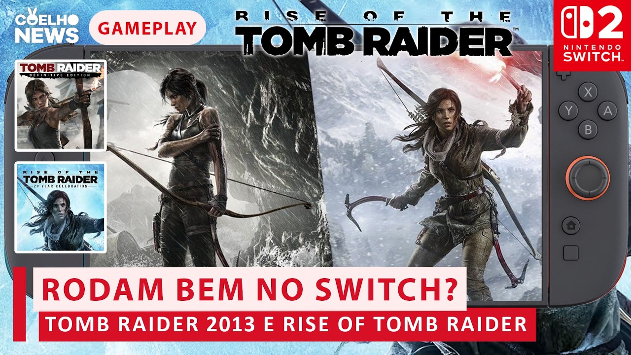 RODAM BEM? Como está os 2 Tomb Raiders de Switch 2? l Gameplay