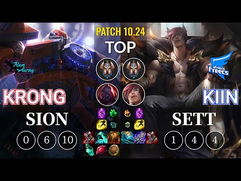 RNW KronG Sion vs AF Kiin Sett Top - KR Patch 10.24