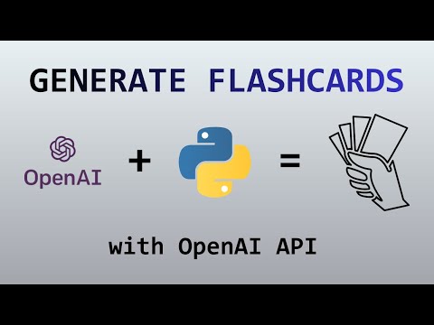 Generate Study Flashcards With Python Openai Api
