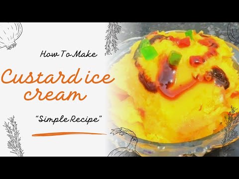 Custard ice cream recipe | at home