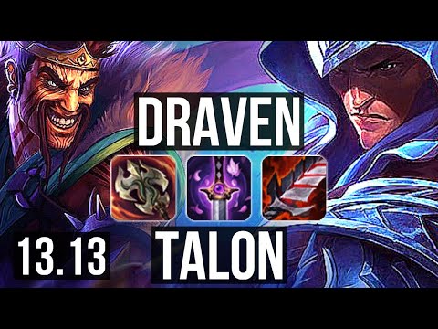 DRAVEN vs TALON (MID) | 7 solo kills, 65% winrate, 16/3/6, Godlike | NA Diamond | 13.13