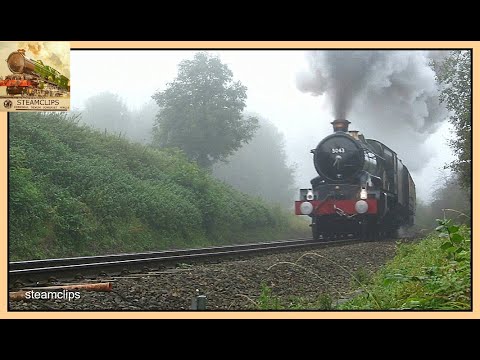 5043 Earl of Mount Edgcumbe Thrashes through the Cotswolds. 20th Oct. 2012